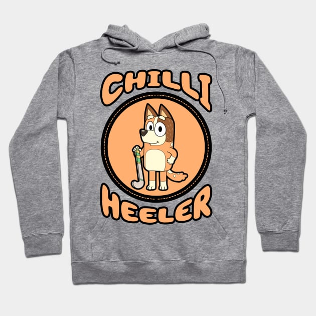 Chilli Heeler Hoodie by Gunung Sambojorka